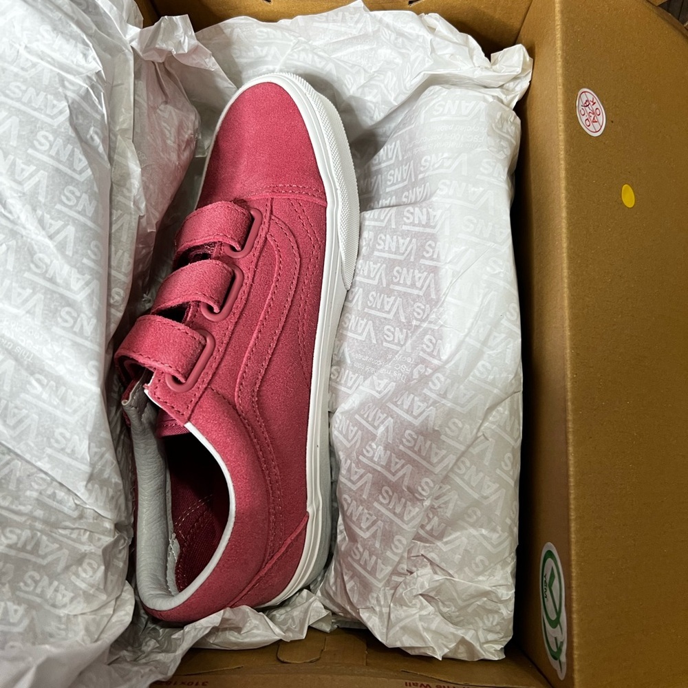 Vans Old Skool V pink trainers Women’s Size 7 - Picture 3 of 5
